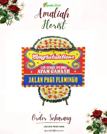 Sewa Papan Bunga Parda Haga
